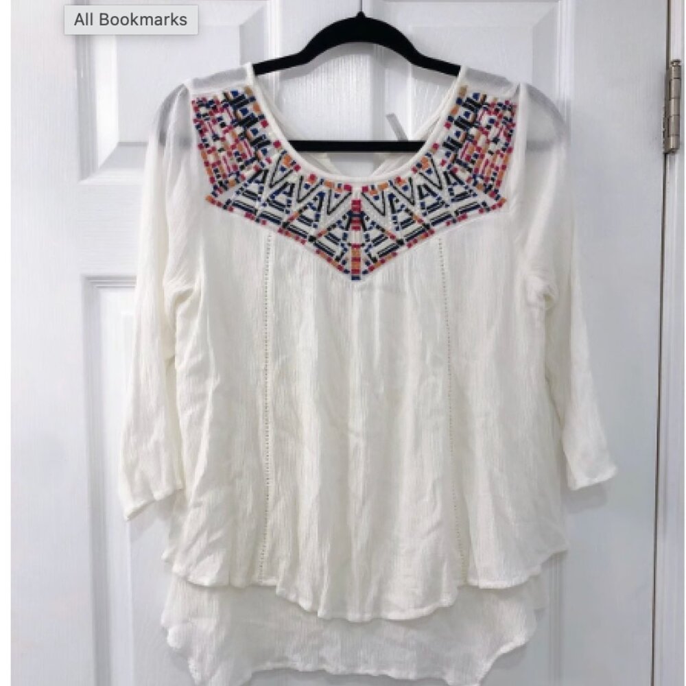 Passports Embroidered White Long Sleeves